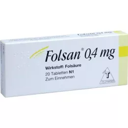 FOLSAN comprimidos de 0,4 mg, 20 unidades