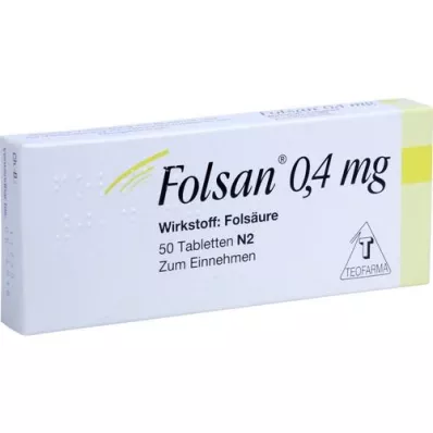 FOLSAN comprimidos de 0,4 mg, 50 unidades FOLSAN comprimidos de 0,4 mg, 50 unidades