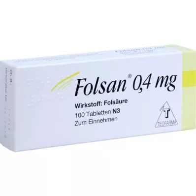 FOLSAN comprimidos de 0,4 mg, 100 unidades FOLSAN comprimidos de 0,4 mg, 100 unidades