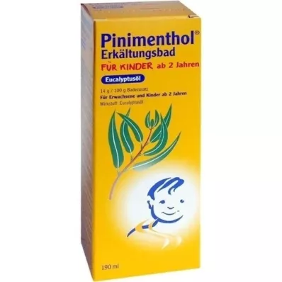 PINIMENTHOL Banho frio para crianças a partir de 2 anos. Eucalipto, 190 ml