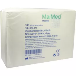 VLIESKOMPRESSEN 10x20 cm não estéril 6 dobras, 100 unid