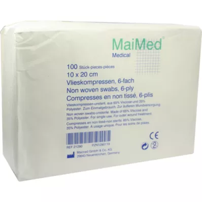 VLIESKOMPRESSEN 10x20 cm não estéril 6 dobras, 100 unid
