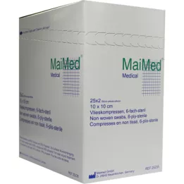 VLIESKOMPRESSEN 10x10 cm estéril 6 vezes, 25X2 unidades