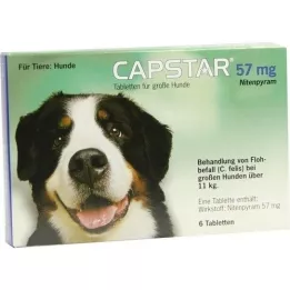 CAPSTAR Comprimidos de 57 mg para cães grandes, 6 unidades