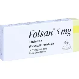 FOLSAN comprimidos de 5 mg, 20 unidades