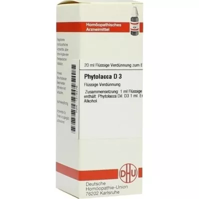 PHYTOLACCA Diluição D3, 20 ml PHYTOLACCA Diluição D3, 20 ml