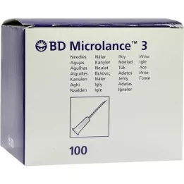 BD MICROLANCE 3 cânulas especiais 16 G 1 1/2 1,65x40 mm, 100 peças