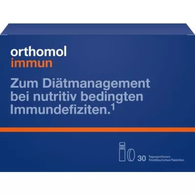 ORTHOMOL Pacote combinado de garrafa/comprimido para imunidade, 30 unidades ORTHOMOL Pacote combinado de garrafa/comprimido para imunidade, 30 unidades
