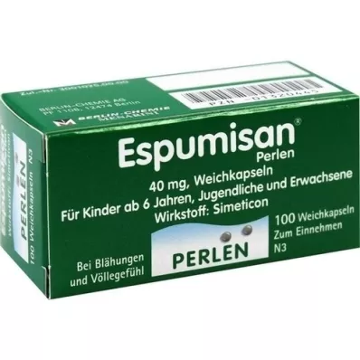 ESPUMISAN Cápsulas moles pérola, 100 unidades