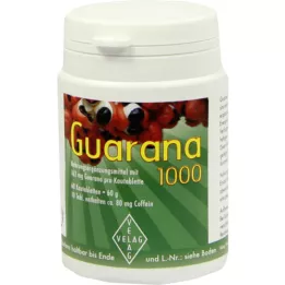 GUARANA Comprimidos para mastigar de 1000 mg, 60 unidades