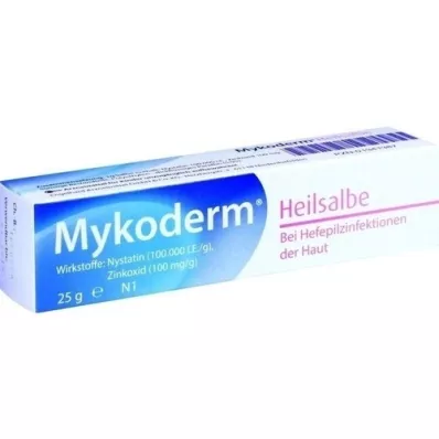 MYKODERM Pomada cicatrizante Nistatina e óxido de zinco, 25 g MYKODERM Pomada cicatrizante Nistatina e óxido de zinco, 25 g