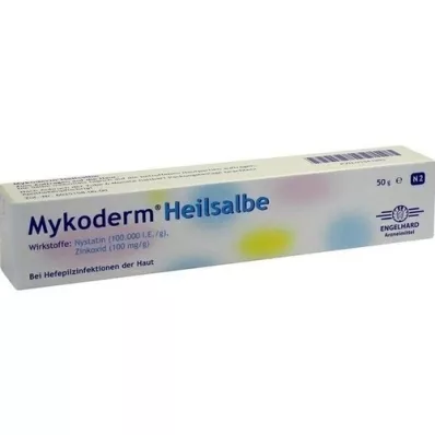 MYKODERM Pomada cicatrizante Nistatina e óxido de zinco, 50 g MYKODERM Pomada cicatrizante Nistatina e óxido de zinco, 50 g