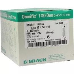 OMNIFIX Duo 100 seringas de insulina 1 ml, 100X1 ml