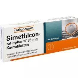 SIMETHICON-ratiopharm 85 mg comprimidos para mastigar, 20 unidades