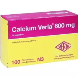 CALCIUM VERLA Comprimidos revestidos por película de 600 mg, 100 unidades