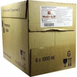 ISOTONISCHE Solução salina 0,9% Glasfl.Fresenius, 6X1000 ml