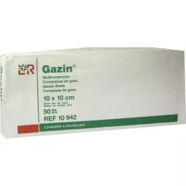 GAZIN Comp. de gaze. 10x10 cm não estéril, operação de 32 dobras, 50 unidades