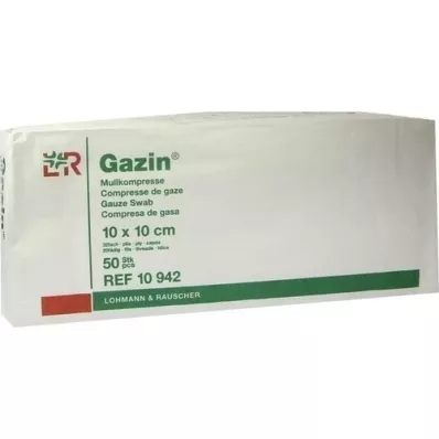 GAZIN Comp. de gaze. 10x10 cm não estéril, operação de 32 dobras, 50 unidades GAZIN Comp. de gaze. 10x10 cm não estéril, operação de 32 dobras, 50 unidades