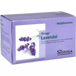 SIDROGA Sacos de filtro de chá de lavanda, 20X1,0 g