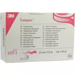TRANSPORE Gesso 2,5 cm x 9,1 m, 12 peças