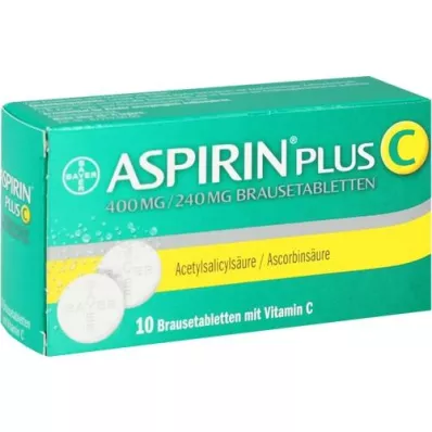 ASPIRIN comprimidos efervescentes mais C, 10 unidades
