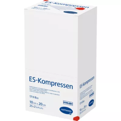 ES-KOMPRESSEN estéril 10x20 cm 8 vezes, 25X2 unidades ES-KOMPRESSEN estéril 10x20 cm 8 vezes, 25X2 unidades