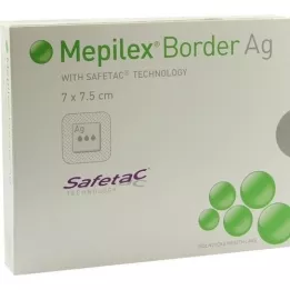 MEPILEX Conexão de espuma Border Ag 7x7,5 cm estéril, 5 unid