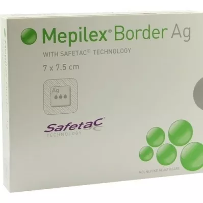 MEPILEX Conexão de espuma Border Ag 7x7,5 cm estéril, 5 unid MEPILEX Conexão de espuma Border Ag 7x7,5 cm estéril, 5 unid