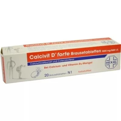 CALCIVIT Comprimidos efervescentes D forte, 20 unid