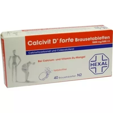CALCIVIT Comprimidos efervescentes D forte, 40 unid CALCIVIT Comprimidos efervescentes D forte, 40 unid