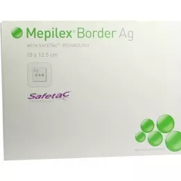 MEPILEX Conexão de espuma Border Ag 10x12,5 cm estéril, 5 unid
