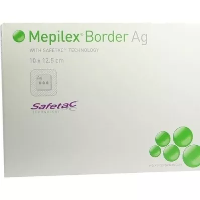 MEPILEX Conexão de espuma Border Ag 10x12,5 cm estéril, 5 unid MEPILEX Conexão de espuma Border Ag 10x12,5 cm estéril, 5 unid