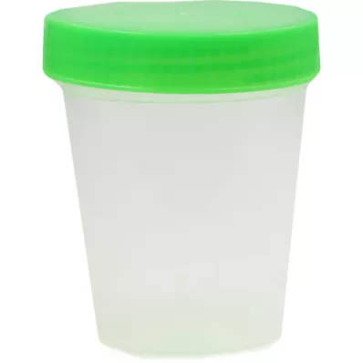 URINBECHER com tampa de rosca embalada individualmente, 1 peça