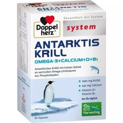 DOPPELHERZ Cápsulas do sistema Krill Antártico, 60 unidades DOPPELHERZ Cápsulas do sistema Krill Antártico, 60 unidades