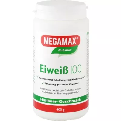 EIWEISS 100 Framboesa Quark Megamax em pó, 400 g