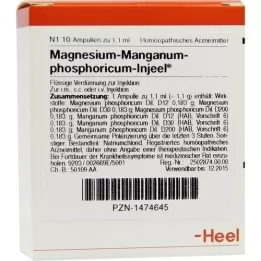 MAGNESIUM MANGANUM ampolas de fósforo Injeel, 10 unidades