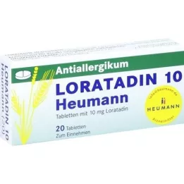 LORATADIN 10 comprimidos Heumann, 20 unidades