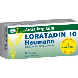 LORATADIN 10 comprimidos Heumann, 50 unidades