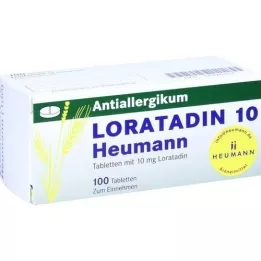 LORATADIN 10 comprimidos Heumann, 100 unidades