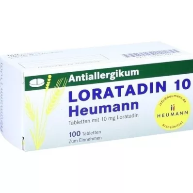 LORATADIN 10 comprimidos Heumann, 100 unidades LORATADIN 10 comprimidos Heumann, 100 unidades