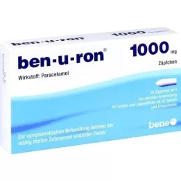 BEN-U-RON supositórios de 1.000 mg, 10 unidades
