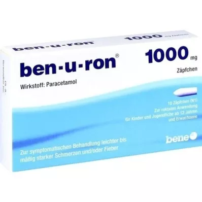 BEN-U-RON supositórios de 1.000 mg, 10 unidades