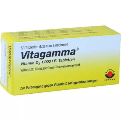 VITAGAMMA Comprimidos de vitamina D3 1.000 UI, 50 unidades VITAGAMMA Comprimidos de vitamina D3 1.000 UI, 50 unidades