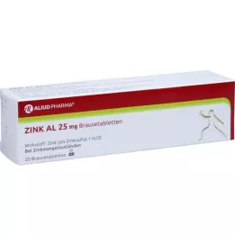 ZINK AL Comprimidos efervescentes de 25 mg, 20 unidades