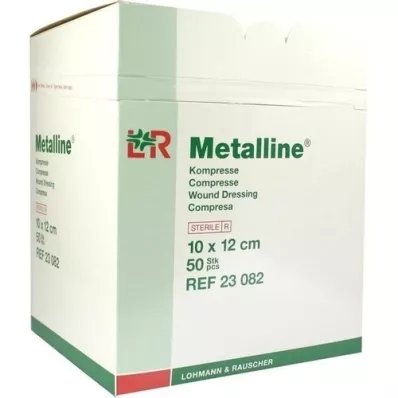 METALLINE Compressas 10x12 cm estéreis, 50 peças METALLINE Compressas 10x12 cm estéreis, 50 peças