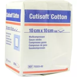 CUTISOFT Algodão compr. 10x10 cm não estéril, 100 unid