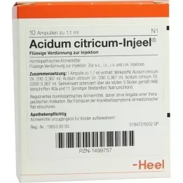 ACIDUM CITRICUM INJEEL Ampolas, 10 unidades