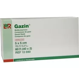 GAZIN Gaze comp.5x5 cm estéril 12 dobras, 40x2 peças