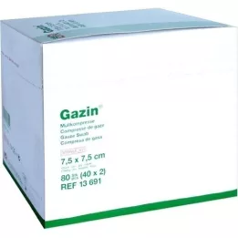 GAZIN Comp. de gaze. 7,5x7,5 cm estéril 12 dobras, 40x2 unidades