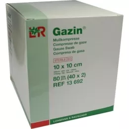 GAZIN Comp. de gaze. 10x10 cm estéril 12 dobras, 40x2 peças